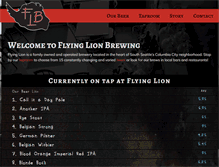 Tablet Screenshot of flyinglionbrewing.com